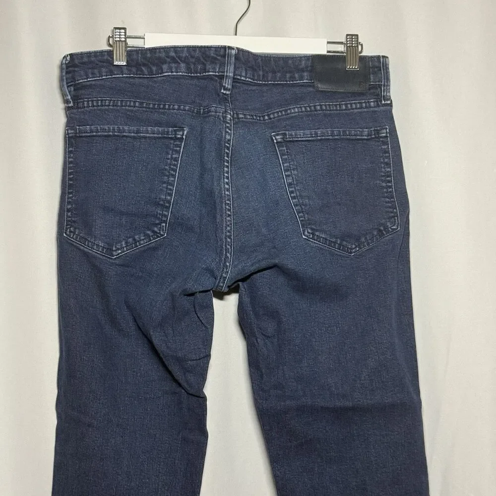 Bonobos Men's Size 33x32 Blue Jeans Dark Wash Straight Slim Stretch Denim